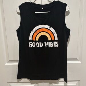 🩷 Good Vibes Sleeveless Tee Shirt Tank Top